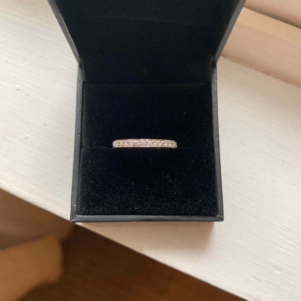 Diamond and platinum wedding band size 5.75